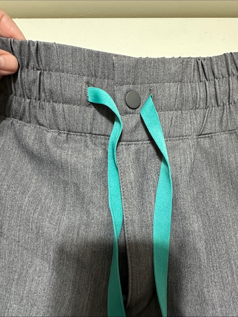 Figs Charcoal Joggers with Teal Drawcord - Picture 3 of 5